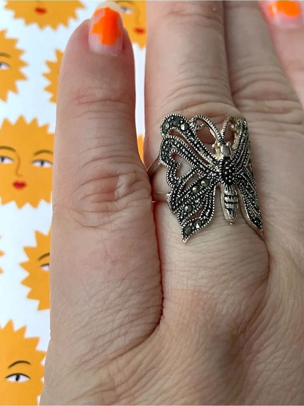 Vintage silver metal